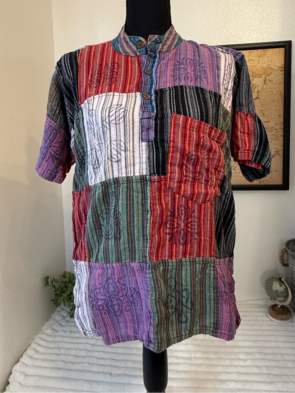 Karma Circle patchwork tee size small medium